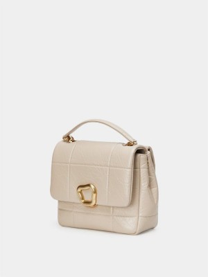 Bolsas Songmont Chocolate Medium Mujer Blancas Gris | BIT7210AR