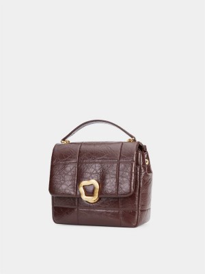 Bolsas Songmont Chocolate Medium Mujer Marrones Rojas | HTW8643GM