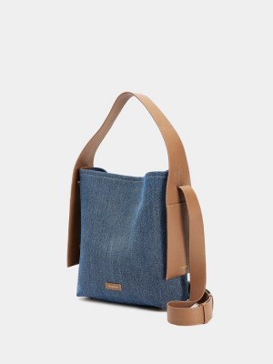 Bolso Tote Songmont Drippy Medium Mujer Azules | BFE1039VW